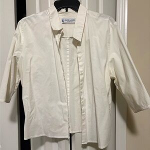 Marsh Landing Cream Stretch Button Down Shirt Sz. XL